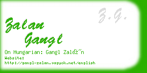 zalan gangl business card